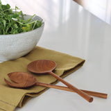 Full Moon Teak Wooden Salad Servers Set - Holistic Habitat 