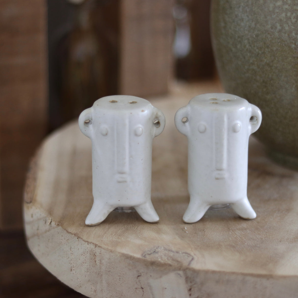 Funny Face Stoneware Salt and Pepper Shakers - Holistic Habitat 