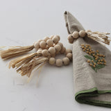 Natural Prayer Beads Napkin Rings - Holistic Habitat 