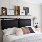 The Rachael Vegan Cork Headboard Cushions-Black - Holistic Habitat 