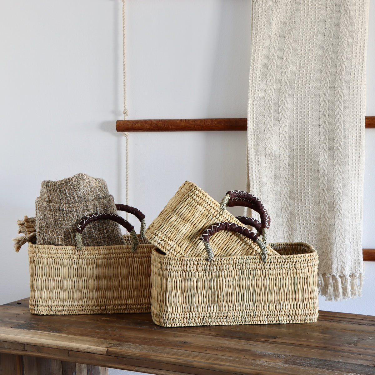 Toastie Morning Woven Recycled Cotton Fringed Throw - Holistic Habitat 