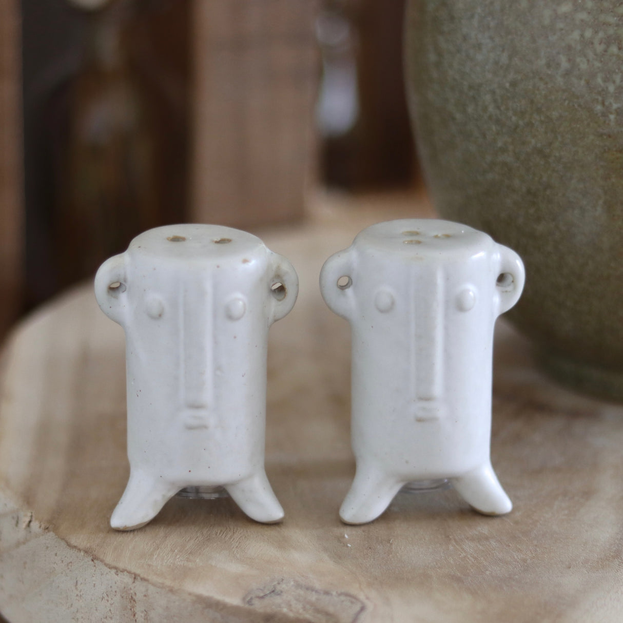 Funny Face Stoneware Salt and Pepper Shakers - Holistic Habitat 