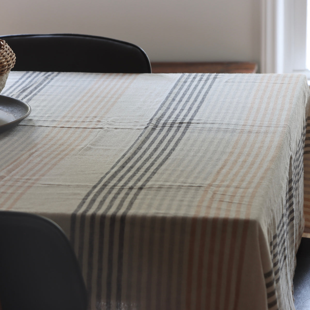 Double Cloth Yarn Dyed Striped Table Cloth - Holistic Habitat 