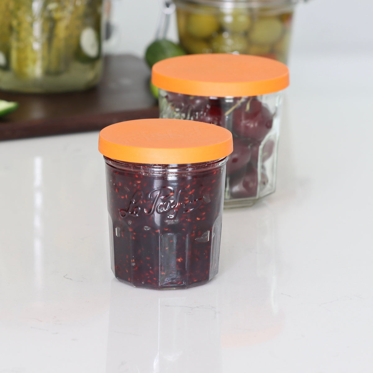 French Jam Pot With Orange Cover - Small - Holistic Habitat 