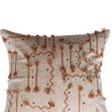 Preya Rust Tassel Embroidered Pillow Cover - 18 Inch - Holistic Habitat 