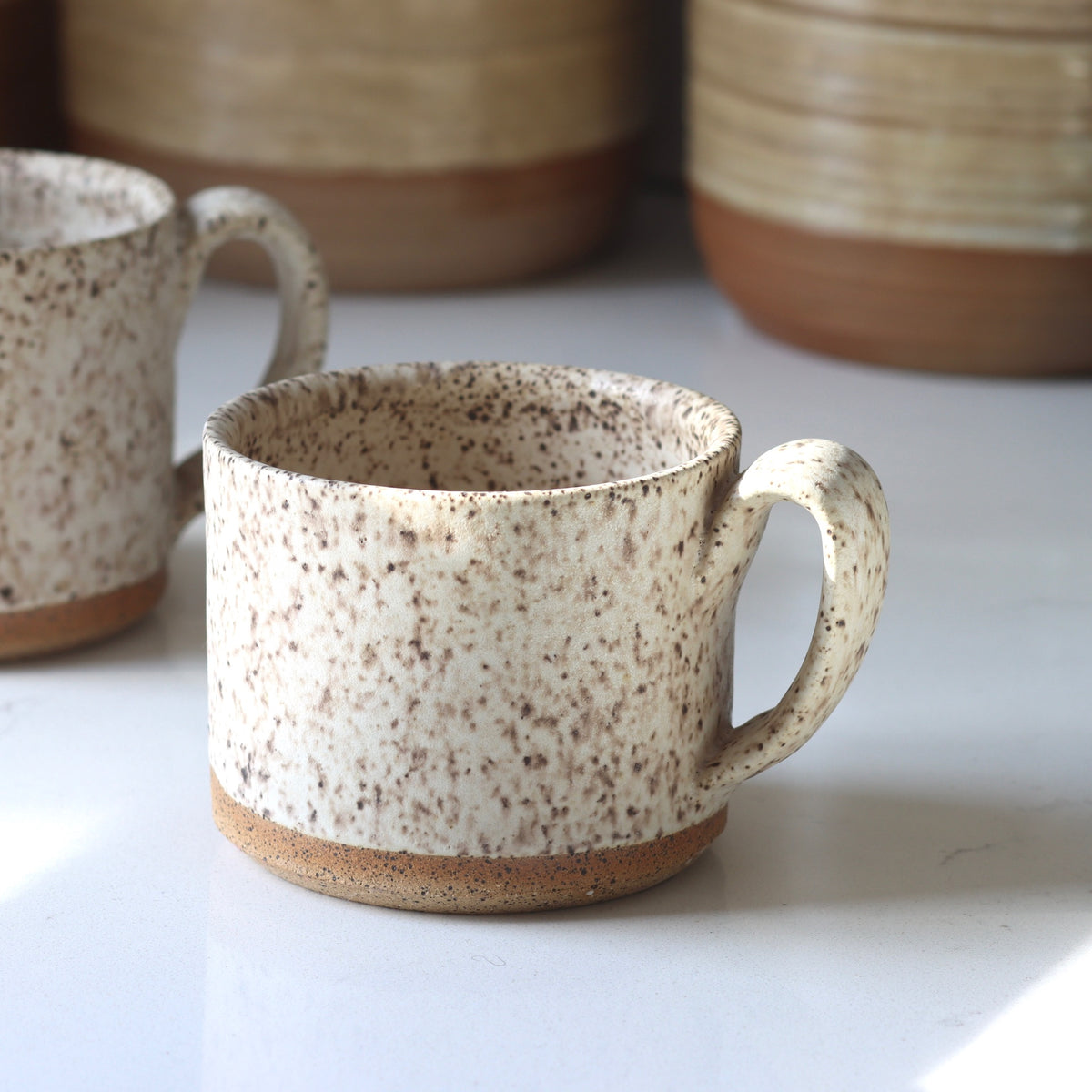 Handmade Matte Ceramic Speckle Mug - Holistic Habitat 