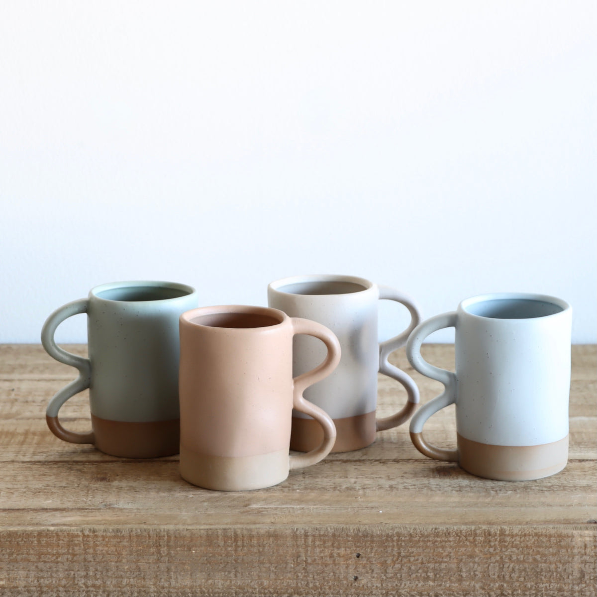 Double Loop Cup of Spring Mugs - Set of Four - Holistic Habitat 