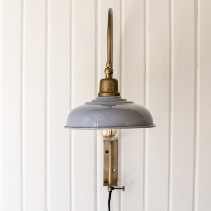 Barn Light Wall Sconce Grey - Holistic Habitat 