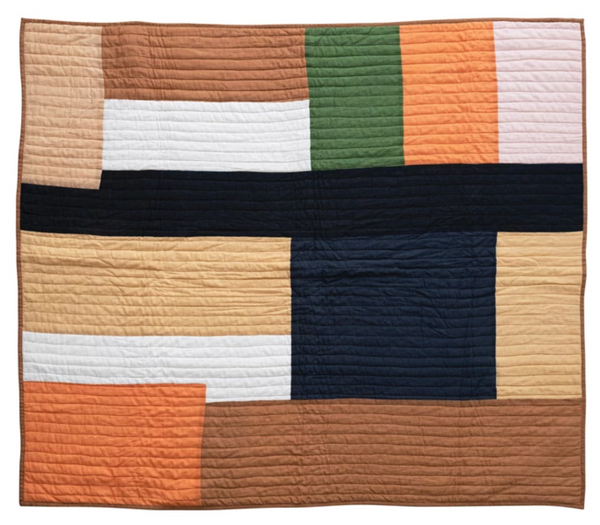 City Block Recycled Quilted Cotton Patchwork Quilt | Holistic Habitat