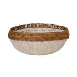 Paper Mache Bowl with Wicker Rim - Holistic Habitat 