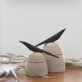 Barn Swallow Clay Canisters - Set of 2 - Holistic Habitat 